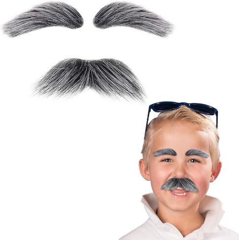 شارب وحواجب Honcloud Old Man مثاليان للإكسسوارات المخصصة لعروض الجد وعروض الهالوين in Kuwait
