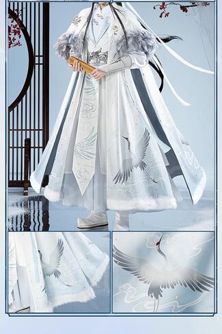 KIRA KIRA Mo Dao Zu Shi Lan Wangji Costume Doki-SR Dao Mo To Shi Cosplay MDZS Lan Wangji Winter Cosplay Outfits in Saudi Arabia