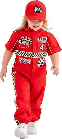 Handmade Race Car Driver Costume for Toddlers - Halloween Costume, Cars Boys Racing Outfit in Saudi Arabia