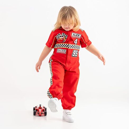 Handmade Race Car Driver Costume for Toddlers - Halloween Costume, Cars Boys Racing Outfit in Saudi Arabia