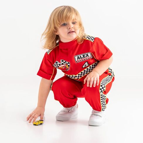 Handmade Race Car Driver Costume for Toddlers - Halloween Costume, Cars Boys Racing Outfit in Saudi Arabia