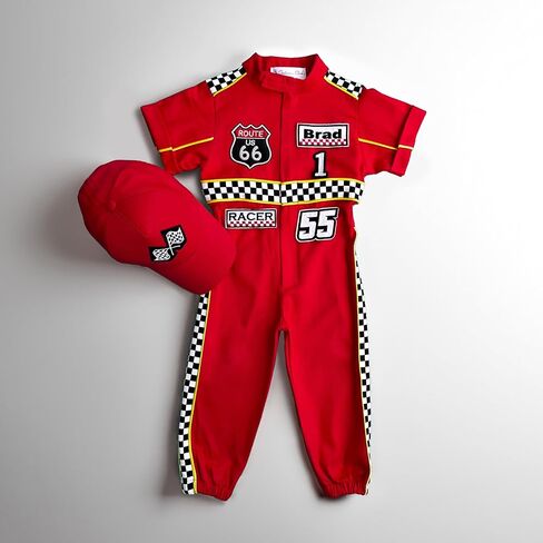 Handmade Race Car Driver Costume for Toddlers - Halloween Costume, Cars Boys Racing Outfit in Saudi Arabia