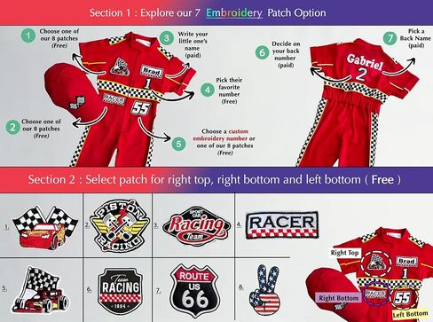 Handmade Race Car Driver Costume for Toddlers - Halloween Costume, Cars Boys Racing Outfit in Saudi Arabia