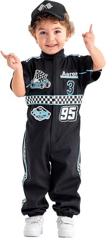 Handmade Race Car Driver Costume for Toddlers - Halloween Costume, Cars Boys Racing Outfit in Saudi Arabia