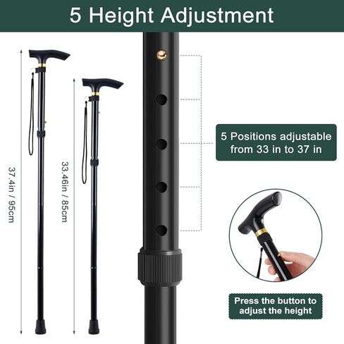 2 Pcs 100 Days Cane, 33 in Costume Walking Cane, Black Adjustable Walking Stick, Funny Old Age Costume Accessories, Halloween Cosplay Cane Prop for Dress Up Retirement Party Adults Gift in Kuwait