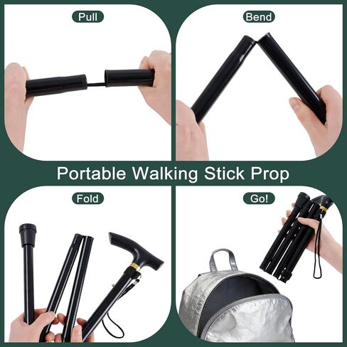 2 Pcs 100 Days Cane, 33 in Costume Walking Cane, Black Adjustable Walking Stick, Funny Old Age Costume Accessories, Halloween Cosplay Cane Prop for Dress Up Retirement Party Adults Gift in Kuwait