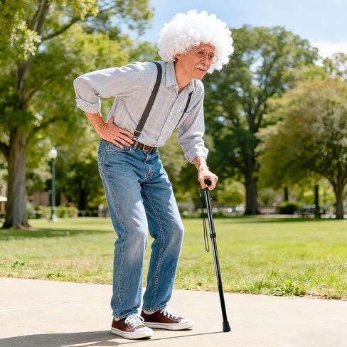 2 Pcs 100 Days Cane, 33 in Costume Walking Cane, Black Adjustable Walking Stick, Funny Old Age Costume Accessories, Halloween Cosplay Cane Prop for Dress Up Retirement Party Adults Gift in Kuwait