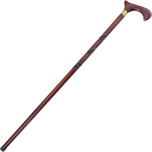 عصا المشي Armory Replicas™ المنحوتة يدويًا – خشب شيشام والأوكالبتوس، طوق نحاسي، طرف مطاطي، 36–37 بوصة in Saudi Arabia