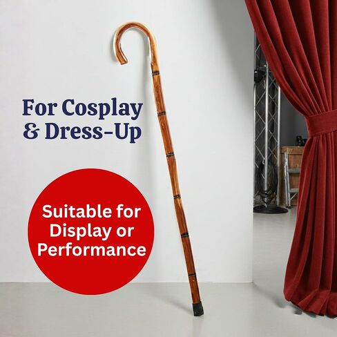 دعامة قصب خشبية كلاسيكية من Dress Up America - عصا مشي كلاسيكية خفيفة الوزن - للأطفال 32 بوصة والكبار 35.5 بوصة - إكسسوار فيكتوري، ساحر، رسمي، الهالوين والكوسبلاي in Saudi Arabia