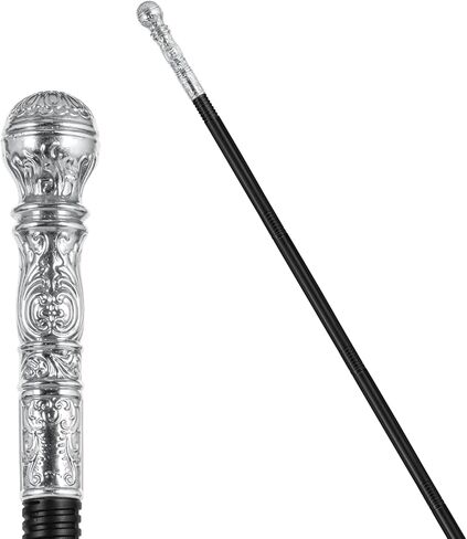 Pimp Cane,Plastic Pimp Canes for Men Gold Walking Cane Prop Costume Accessories,Halloween Staff Ringmaster Joker Cosplay Party in Saudi Arabia