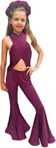 ARILANA Selena Costume for Girls Purple Jumpsuit Birthday Party Halloween Outfit in Saudi Arabia