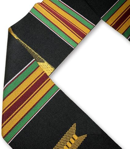 Black Grads Matter 2026 Authentic Handwoven Kente Cloth Graduation Stole, Authentic African Art Stole, Kente Graduation Stole 2026 in Saudi Arabia