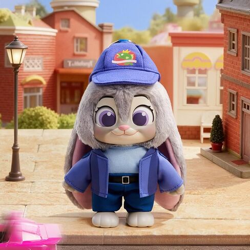 MINISO Disney Zootopia City Residents Series Vinyl Plush Keychain Blind Box, Cute Animal Figure Charm Collectible Surprise Gift for Bag Decor, Random Single Box in Saudi Arabia