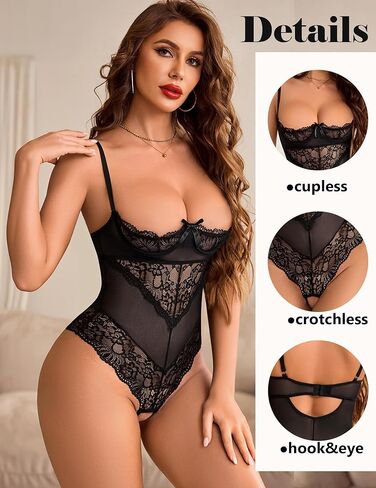 Avidlove Sexy Lingerie for Women with Underwire Lace Teddy Lingerie Bodysuit One Piece Babydoll Nightgown in Saudi Arabia
