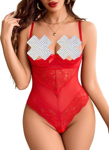 Avidlove Sexy Lingerie for Women with Underwire Lace Teddy Lingerie Bodysuit One Piece Babydoll Nightgown in Saudi Arabia