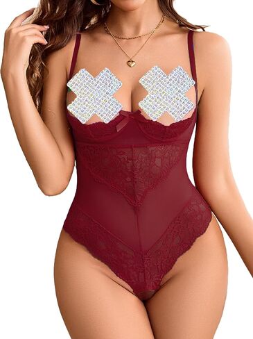 Avidlove Sexy Lingerie for Women with Underwire Lace Teddy Lingerie Bodysuit One Piece Babydoll Nightgown in Saudi Arabia