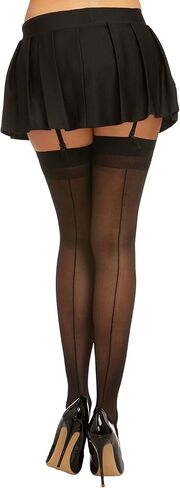 Dreamgirl womens Thigh High Sheer Stockings With Back Seam in Kuwait