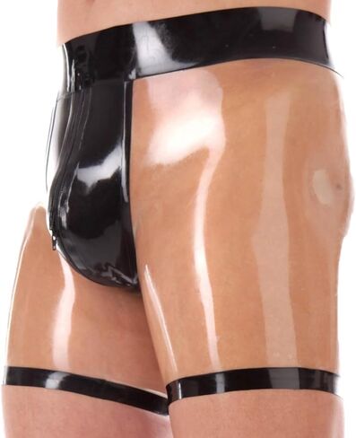 IOKUKI شورت بوكسر مطاطي للرجال من IOKUKI، شورت لاتكس مع سحاب عند المنشعب سراويل داخلية مصنوعة يدويًا للنادي ذو الطابع الخاص in Kuwait