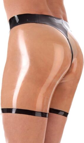 IOKUKI شورت بوكسر مطاطي للرجال من IOKUKI، شورت لاتكس مع سحاب عند المنشعب سراويل داخلية مصنوعة يدويًا للنادي ذو الطابع الخاص in Kuwait