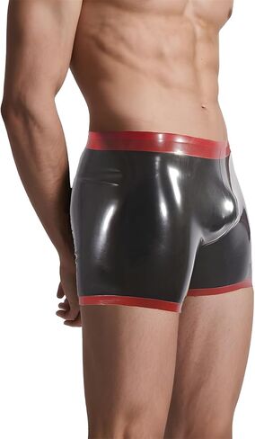 IOKUKI Men's Latex Boxer Shorts Handmade,Latex Rubber Shorts Theme Party Club Panties Accessories in Kuwait