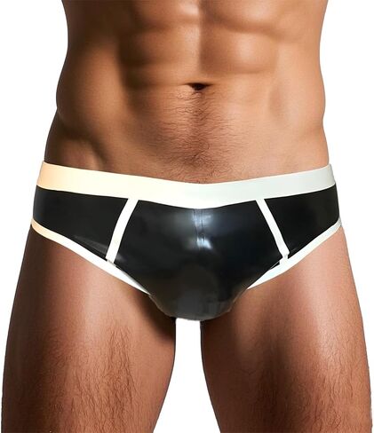 IOKUKI Latex Rubber Briefs for Men,Latex Handmade Boxershorts Club Theme Party Shorts Costumes in Kuwait