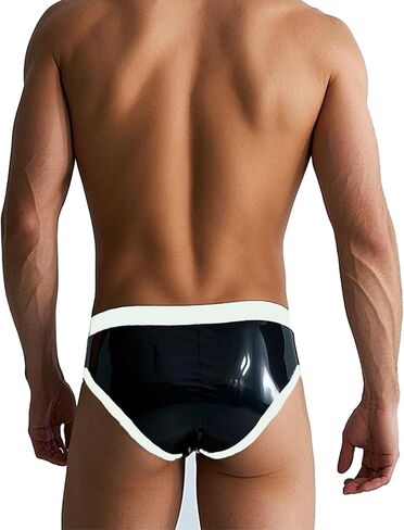 IOKUKI Latex Rubber Briefs for Men,Latex Handmade Boxershorts Club Theme Party Shorts Costumes in Kuwait