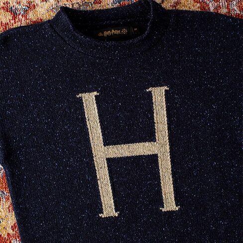 Harry Potter 'H' Sweater - Adult Replica Chunky Knit Navy Pullover - Costume & Collectible - Wizarding World Merchandise in Saudi Arabia