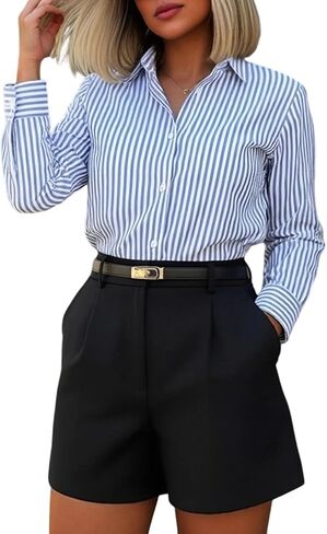 Tbahhir Women Dressy Shorts Casual 2026 Summer High Waisted Wide Leg Short Pants Pleated Work Trousers Business Office in Saudi Arabia