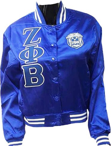 جاكيت Buffalo Dallas Zeta Phi/Φ Beta Satin [أزرق] - ID#16887-18-207-0-0 in Kuwait