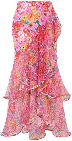 Women's Sexy Printed Instagram-Style Swimwear High-Waisted Three-Piece Set Slim-Fit Beachwear in Kuwait