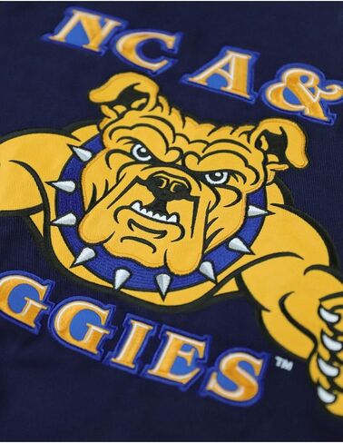 سترة Big Boy North Carolina A&T Aggies S12 State Racing Twill للبالغين [أزرق داكن] - ID#73652-115-208-0-0 in Kuwait