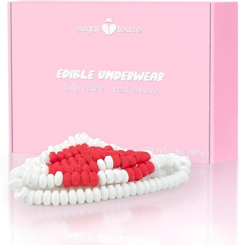 ملابس داخلية مضحكة للرجال من Candy Posing Pouch، مقاس واحد يناسب معظم تصميمات الخيوط المقواة (قلب أبيض/أحمر) in Kuwait