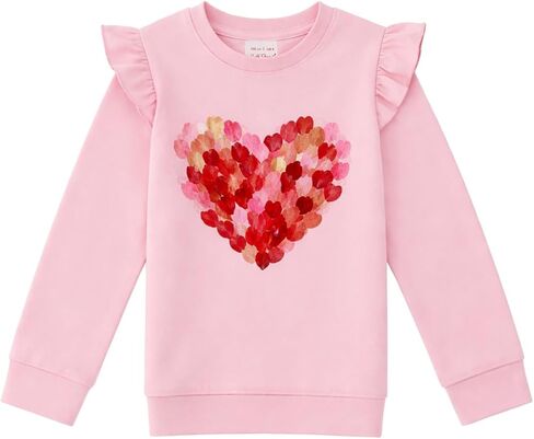 HH Family Girls Valentine Sweatshirt for Girls Unicorn Heart Love Kids Pullover Shirt Clothing in Saudi Arabia