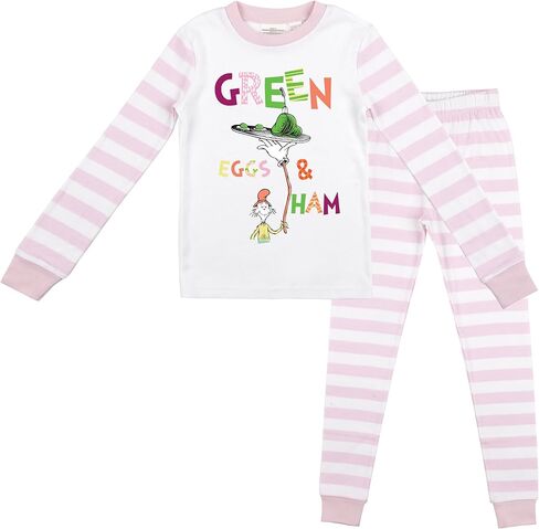 Bioworld Green Eggs & Ham Sam-I-Am Girl's 2-Pack Pajama Set in Saudi Arabia