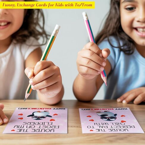 Valentines Day Gifts for Kids Classroom Penguins Keychain, Funny Keyrings with Cards for School Exchange, 24 Sets in Saudi Arabia