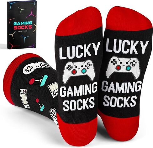 Boys Easter Basket Stuffers - Gamer Themed Socks for Teen Boys, Ideal Easter Basket Add-On, Cool Gaming Gifts for Gamers, Perfect for Young Enthusiasts Who Love Gaming in Saudi Arabia