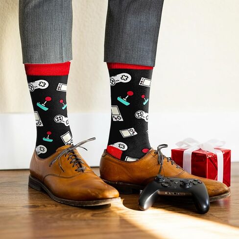Boys Easter Basket Stuffers - Gamer Themed Socks for Teen Boys, Ideal Easter Basket Add-On, Cool Gaming Gifts for Gamers, Perfect for Young Enthusiasts Who Love Gaming in Saudi Arabia