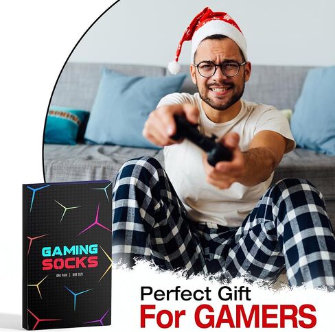 Boys Easter Basket Stuffers - Gamer Themed Socks for Teen Boys, Ideal Easter Basket Add-On, Cool Gaming Gifts for Gamers, Perfect for Young Enthusiasts Who Love Gaming in Saudi Arabia