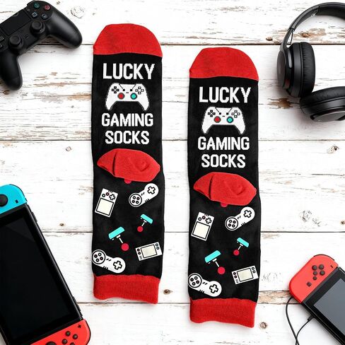 Boys Easter Basket Stuffers - Gamer Themed Socks for Teen Boys, Ideal Easter Basket Add-On, Cool Gaming Gifts for Gamers, Perfect for Young Enthusiasts Who Love Gaming in Saudi Arabia