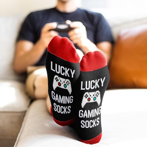 Boys Easter Basket Stuffers - Gamer Themed Socks for Teen Boys, Ideal Easter Basket Add-On, Cool Gaming Gifts for Gamers, Perfect for Young Enthusiasts Who Love Gaming in Saudi Arabia