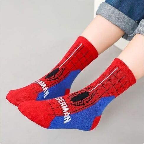 Spider boys socks,10-Pack Breathable Comfort Decorative Socks for kids boys girls in Saudi Arabia