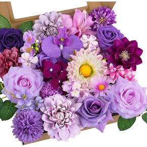 Silk Flower Combo Artificial Flowers Rose Fall Artificial Flowers Rose Bulk Decor Set for Wedding Bouquets Centerpieces Arrangements Cake Party Table Bridal Baby Shower Home Decorations in Kuwait