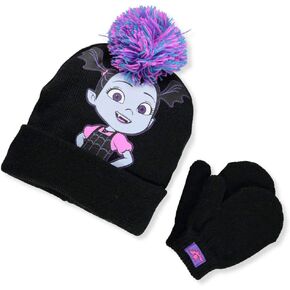 Disney Vampirina Big Girls' Beanie & Mittens Set - black/purple, one size in Saudi Arabia