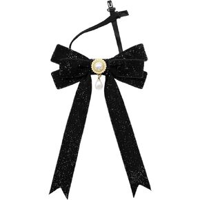 Glitter Bow Ties for Women Girls, Adjustable Pre-tied Womens Tie Chic Ladies Bowties for Party Prom School in Saudi Arabia
