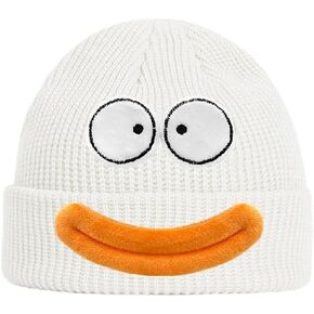 قبعة متماسكة مضحكة، قبعة شتوية متماسكة سخيفة، قبعة صغيرة مجنونة للبالغين والأطفال فستان الشتاء وقبعات الحفلات باللون الأبيض in Kuwait