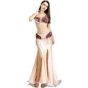 ROYAL SMEELA Belly Dance Costume for Women Belly Dancing Skirt Belly Dance Bra and Belt Set Bellydance Skirts Carnival Outfit Skin in Saudi Arabia