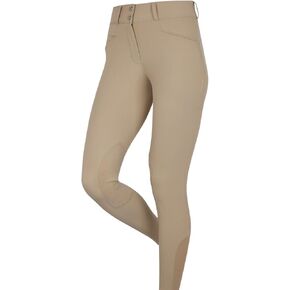 LeMieux Hunter Breeches - Mid Rise - Four Way Stretch - Suede Knee Patch - Equestrian Pants for Horseback Riding - Beige in Kuwait
