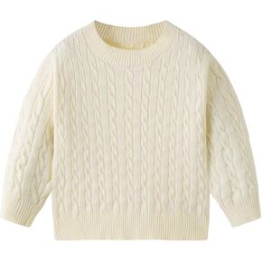 الفتيات متماسكة كابل البلوزات Crewneck كم طويل الربيع بلايز مريح بلوزة كاجوال قميص لينة لطيف سترة تريكو in Kuwait