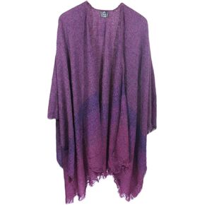 Ruana for Women Lambswool 54" x 72" Wild Berry Irish Made in Kuwait
