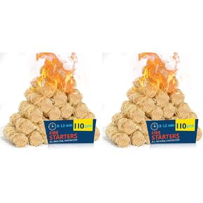 Fire Starter 72Pcs - Extra Long 12min Natural Fire Starters for Grill, Fireplace, Camping & Survival Kit | Waterproof, Odorless, Safe for BBQ/Pizza Oven/Chimney (Indoor & Outdoor) in Saudi Arabia